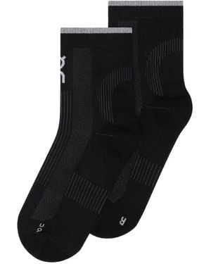 On Shoes Logo-Print Ankle Socks - Black