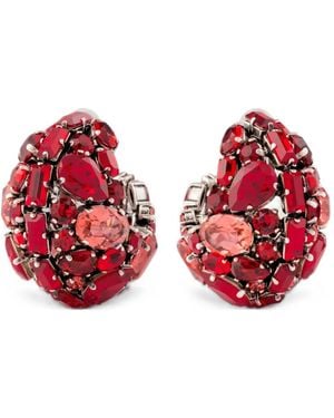 Givenchy Bold Crystals Oorclips - Rood