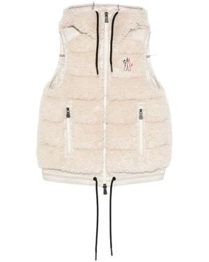 Moncler Teddy Hooded Insulated Vest - Natural