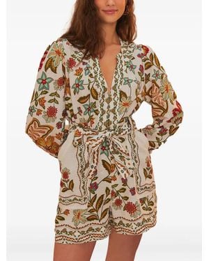 FARM Rio Playsuit mit Blumen-Print - Natur