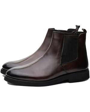 Poche Paris Bottines À Empiècements Élastiqués - Noir