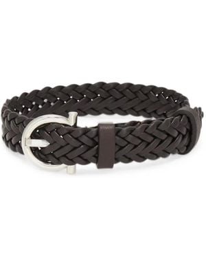 Ferragamo Woven Bracelet With Gancini Clasp - Blue