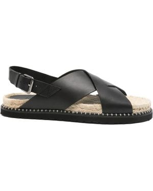 Castañer Tiago Crossover-Strap Slingback Sandals - Black