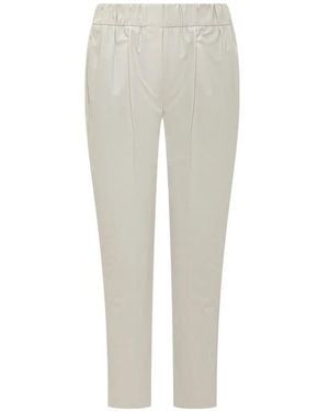 Brunello Cucinelli Elasticated Trousers - White