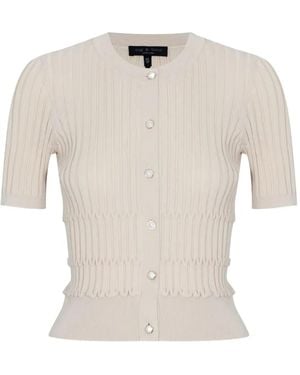 Rag & Bone Stacey ribbed-knit cardigan - Blanco