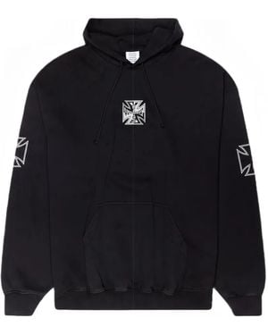 Vetements Triple Biker Cross Hoodie - Bleu