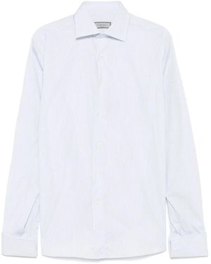 Canali Striped Shirt - White