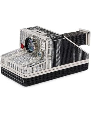Judith Leiber Image Elsa Crystal-Embellished Camera Mini Bag - Gray