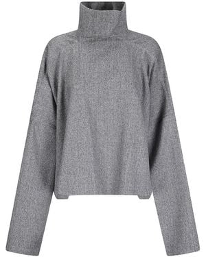 Rick Owens Jumbo Tabard High-Neck Top - Grey