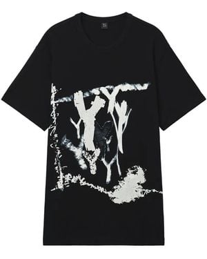 Y's Yohji Yamamoto Printed T-Shirt - Black