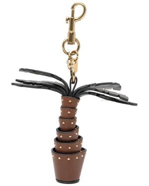 Anya Hindmarch Palm Tree Schlüsselanhänger Mit Nieten - Weiß