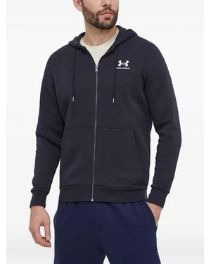 Under Armour Logo-Print Zip-Up Hoodie - Blue