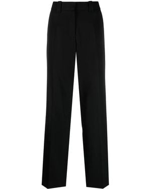 Rabanne Virgin Wool Straight-Leg Trousers - Black