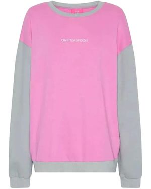 One Teaspoon Logo-Print Sweatshirt - Pink