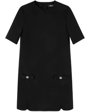 Versace Kleid Mit Schleifendetail - Schwarz