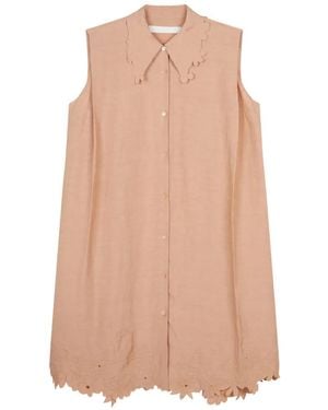 JNBY Robe-Chemise À Ourlet Festonné - White