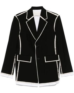 Feng Chen Wang Blazer Con Schiena Scoperta - Nero