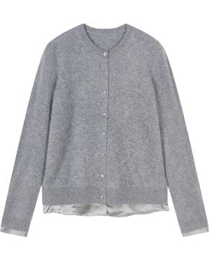 JNBY Layered-Effect Button-Up Cardigan - Gray