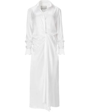 MOOS STUDIO Endless Kiss Maxi Shirt Dress - White