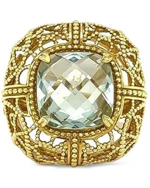 Lisa Nik 18K Quartz Cushion Ring - Metallic