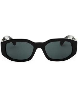 Versace Geometric-Frame Medusa Sunglasses - Black