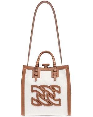 Casadei ロゴパッチ ハンドバッグ - ホワイト