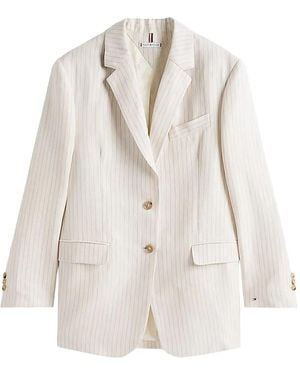 Tommy Hilfiger Gestreepte Blazer - Wit