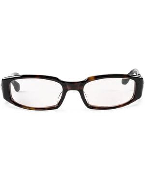 Chrome Hearts Her Rectangle-Frame Glasses - Black