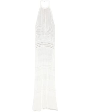 Twinset Knitted Maxi Dress - White