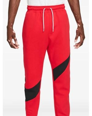 Nike Swoosh Panel Track Trousers - Red