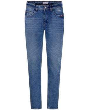 AMISH Distressed-Details Skinny Jeans - Blue