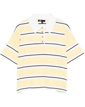 Maje Striped Polo Shirt - Natural