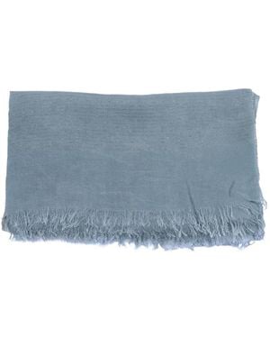 D'Aniello Walton Metallic-Stripe Scarf - Blue
