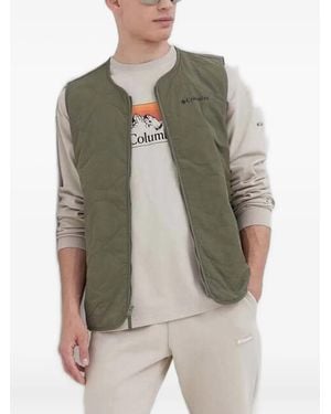 Columbia Birchwood Quilted Zip-Front Vest - Green