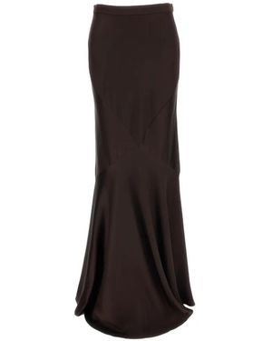 Max Mara Satin-Finish Panelled Skirt - Black
