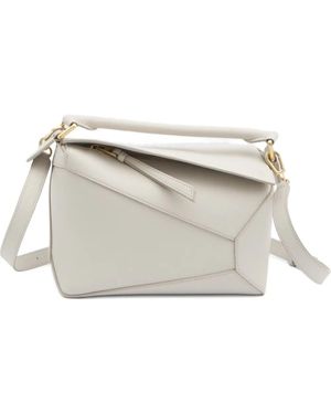 Loewe Small Puzzle Edge Tote Bag - White