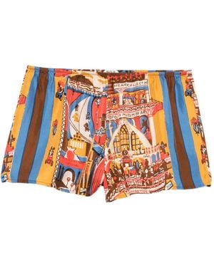 Bode Manhattan Island print shorts - Weiß