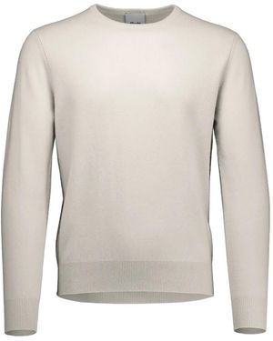 Allude Crew-Neck Cashmere Sweater - White