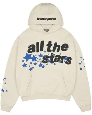 BROKEN PLANET Stars Graphic Hoodie - White