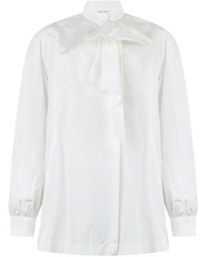 Alberta Ferretti Bow-Detail Long-Sleeved Shirt - White