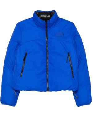 The North Face Logo-Embroidered Puffer Jacket - Blue