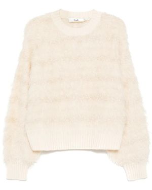 B+ AB Strukturierter Pullover - Natur