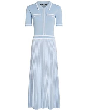 Karl Lagerfeld Abito Essential Plissettato - Blu