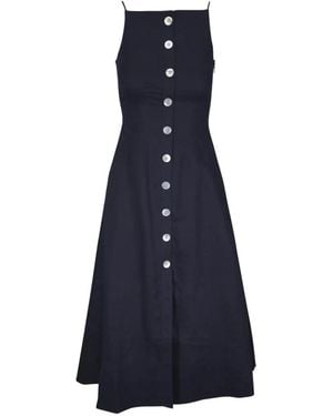 Veronica Beard Vestido Midi Con Tirantes Finos - Azul