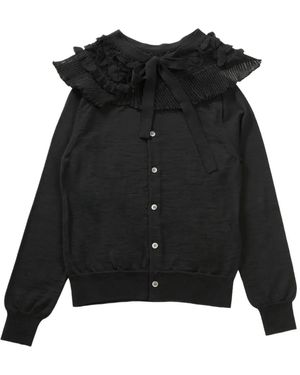Comme des Garçons Wool Cardigan - Black