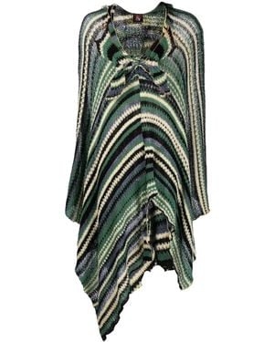 VITELLI Butterfly Knit Longline Poncho - Green