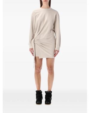 Isabel Marant Marant Étoile Zae Cotton Mini Sweatshirt Dress - Natural
