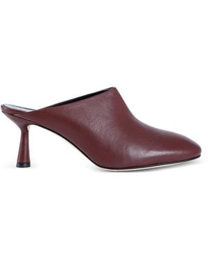 Aeyde Mila Leather Mules - Purple