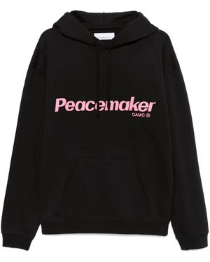 Peacemaker Oamc Hoodie Mit Blumen-Print - Schwarz