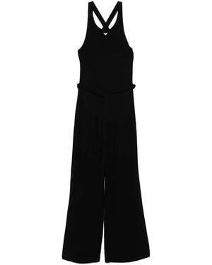 Emporio Armani Long Beach Jumpsuit - Black